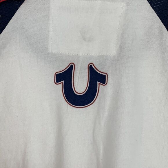 True Religion Logo Contrast Raglan Mens T-Shirt NWT XL - Picture 8 of 8